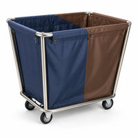 Divided Laundry Cart Stainless Steel Laundry Cart with Wheels Commercial for Housekeepers