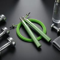 Textured Grip Steel Wire Jump Rope Fluent Rotation Ball-Bearing Jump Rope Swivel Connection for Exercise