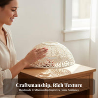 Cotton Rope Lampshade Handmade Woven Lampshade Bohemian Warm Light Cover Natural Aesthetic Indoor Lighting Easy to Install