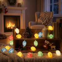 LED Easter Eggs Cracked Egg Lights Battery Powered Easter Egg Fairy Lights Indoor & Outdoor Use Crackle Pattern Light Strand for Kids, Home Decor, Bedroom, Garden