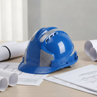 Hard Hat with Reflective Strips Breathable Safety Helmet with Ventilation Hard Hat with Vents Heavy-Duty Lightweight