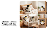 Standing Penguin Stuffed Soft Stuffed Penguin Plaything Black and White Cute