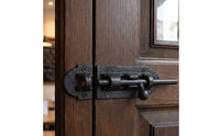 Sliding Bolt Latch Cast Iron Sliding Latch with Strike Plate Rustic for Homeowners