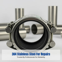 304 Stainless Steel Connector, Double Leak Repair Coupling, Water Joint, Polished Finish