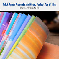 Illustrated Notebook, Creative Thick Hardcover, Vintage Full-Color, Artistic Cover, Portable, Multiple Themes