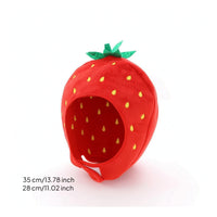 Soft Strawberry Hat Cute Strawberry Hat with Chin Strap Funny Headwear Novelty for Cosplayers, Cosplay, Costume Parties, Photo Shoots