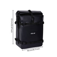 Cycle Cargo Saddle Bag Waterproof Roll-Top Saddle Bag Sturdy Bike Pannier for Bikepackers