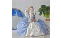 Woman Reading Statue Elegant Figurine with Book Timeless Feminine Figure Statue for Collectors