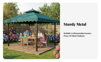 Water 4-Post Garden Gazebo Protection Waterproof Patio Pavilion Heavy Duty Outdoor Sun Canopy Rust Proof for Homeowners, Business Owners, Event Planners, Backyard, Deck