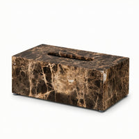 Rectangular Tissue Box Marble-Pattern Tissue Box Cover Elegant for Desk