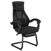 Ergonomic Support Sled Base Mesh Chair Padded Seat Mesh Back Sled Chair Sturdy Frame Office Furniture for Students, Conference Attendees, Guests, Study Room, Reception Area