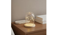 Glass Dome with Wooden Base High Crystal Clearness Clear Cloche Display Glass Dome Display Case Modern Minimalist Design
