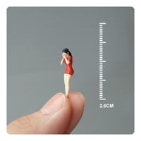 2 Pieces 1/64 Scale Proposal Figurine Realistic Features for Dioramas
