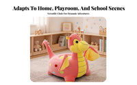 Embroidered Details Stuffed Chair Children's Cushy Seat Cushy Animal Chair Backrest Cute Crystal-Soft