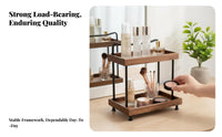 2-Tier Cosmetic Stand Space-Saving Vanity Rack Large Capacity for Bedroom, Women