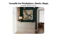 Thickened Countertop Modern Reception Desk Scratch Resistant Company Welcome Desk Long-Lasting Construction Office Reception Table Environmentally Friendly Material for Receptionists, Shopkeepers, Business Owners, Hotel Lobby, Salon