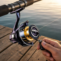 HUIDIAO Chameleon Smooth Long Cast Spinning Fishing Reel with Metal Shallow Spool