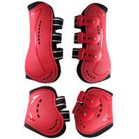 4 Pieces Tendon Boots Breathable Leg Guards Impact-Resistant for Equestrians