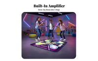 Multiple Difficulty Levels Musical Dance Mat with Voice Amplifier Responsive Pads Kids Electronic Dance Mat Foldable Design for Exercise