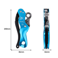 Single Plate Descender Portable Aluminum Alloy Descender Multiple Secure Mechanisms Single Plate Rappel Device for Arborists, Climbers