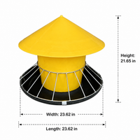 Automatic Chicken Feeder, 60cm Poultry Trough Feeder with 25 Ports, for Hens Chicks Ducks Quail