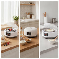 Digital Yogurt Maker with Stainless Steel Pot Electric Automatic Yogurt Maker Compact Fermentation Machine Adjustable for Home