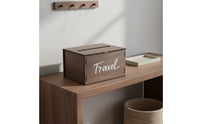 Wedding Card Box with Opening Vintage Design Wooden Card Box Event Decoration Large Capacity for Graduates