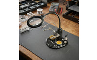 Soldering Station with Magnifier Flexible Helping Hands Soldering Tool Magnifying Glass with Light Lighted for Technicians