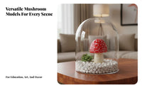 Realistic Mushroom Model Highly Detailed Simulation Mushroom Clear Texture Artificial Fungi Ornament for Collectors, Teachers, Fairy Garden, Classroom