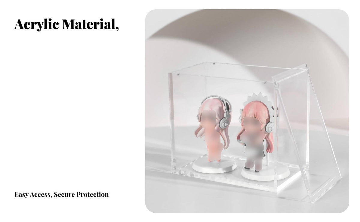 Acrylic Display Box Allergen-Barrier Proof Magnetized Closure Case Magnetized Trading Card Box High Clearness Figurine Protector