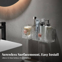 Makeup Storage three-in-single Wall-Mounted Bathroom Organizer Multifunctional Design