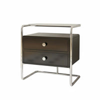 Light Luxury design 3-Tier Glass Accent Table Modern Design Nightstand Multi-Functional Household Furniture Space-Saving for Apartment Dwellers, Homeowners, Students, Bedroom, Living Room, Entryway, Office