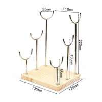 Jewelry Display with Wood Base Space-Saving Jewelry Stand with Wood Base Sturdy