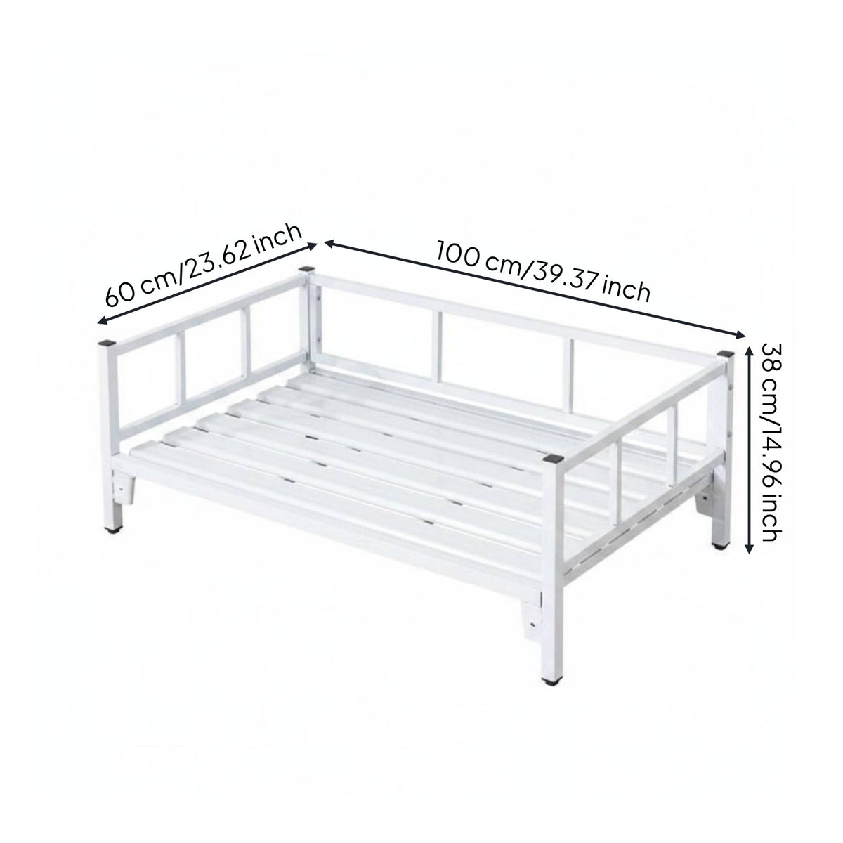 Year-Round Elevated Dog Bed Chew Resistant Raised Pet Cot Raised the Ground for Small Dogs, Cats