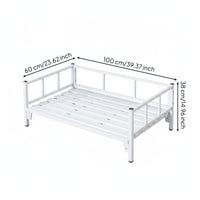 Year-Round Elevated Dog Bed Chew Resistant Raised Pet Cot Raised the Ground for Small Dogs, Cats