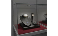 Necklace Earring Display Bust Faux Leather Finish Mannequin Bust Multi-Component Set Rings Display Stand for Countertop