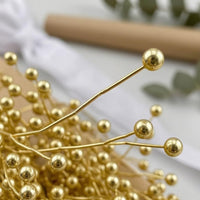 50 Pieces Bead Sprig 24 Cm Pearl Floral Pick DIY Decoration Beaded Stem Spray
