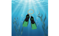 Diving Fins Keychain Textured Mini Swim Fin Key Chain Swim Flippers Key Loop Cute Keychain with Mini Fins Compact for Divers