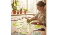 10 Pieces Clear Markings Quilting Ruler with Different Shapes Flat Quilting Template Set Compact Patchwork Template Set Lightweight for Crafters