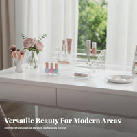 Clear Acrylic Display Rack High Clearness Multi-Tier Nail Polish Organizer Tiered Nail Polish Stand Space Saving for Vanity