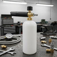 Soap Dispenser for Efficient Car Cleaning and Car Wash, High Pressure Foam Sprayer for Car Washing, 1L Bottle Foam Lance, 1L Capacity Aluminum