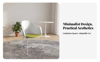 5 Pieces Space-Saving 4-Seater Round Kitchen Suite Multi-Purpose Table and Chair Set Modern Design Dining Group Easy to Clean for Apartment Dwellers, Small Business Owners, Homeowners, Reception Area, Office, Cafe, morning meal corner