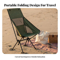 Easy to Carry Folding Moon Chair Breathable Portable Camping Chair Compact Design Long-Lasting for Artists, Fishers, Fishing, Picnic, Picnics, Barbecues