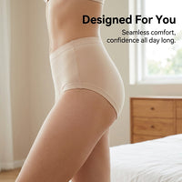 Women's High Waisted Knickers with Extended Gusset for Extra Coverage, Soft Modal Panties with Lining, Breathable Underwear