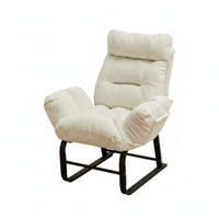 Adjustable Backrest Foldable resting Recliner Multi-Position Locking Reclining Chair Ergonomic Lounge Seat Padded Headrest for Adults, Office Workers, Seniors, Living Room, Indoors, Bedroom, Balcony
