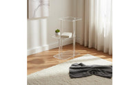 3-Tier Bedside Table Portable Acrylic Tier Shelf Sturdy Clear Countertop Organizer for Kitchen