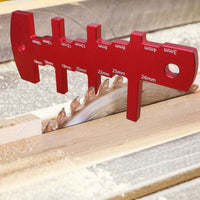 Metric and Inch Markings Woodworking Height Gauge Two-Scale Scale Cutting Depth Gauge Aluminum Alloy Measurement Template Burrburrless for Woodworkers