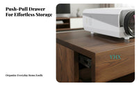 TV Console With Storage Drawers Extendable Media Stand Space-Saving Modern Wooden Media Cabinet for Home Theater, Living Room, Bedroom