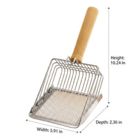 Metal Waste Collector Stainless Steel Mesh, Deep Basket Sifter With Fine Mesh Metal for Fast Sifting Pet Household Supplies