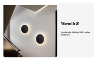 Ambient Radiance Round LED Wall Lamp Easy Installation Round LED Wall Light Long-Lasting Circular Accent Light Flicker-without Flicker for Interior Designers, Homeowners, Adults, Bedroom, Bedside, Showroom, Living Room